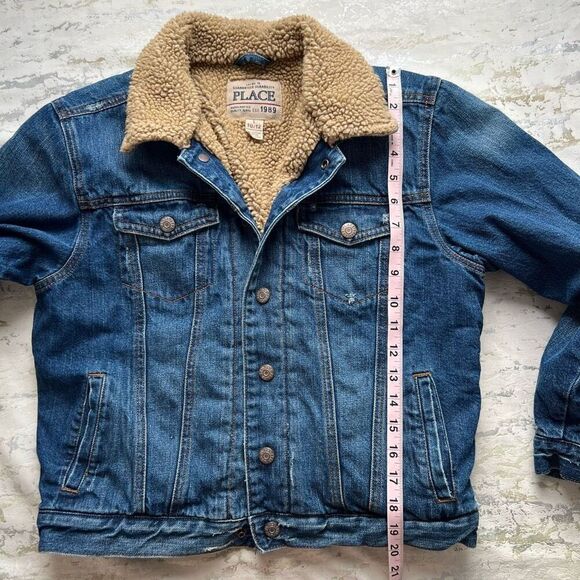 Children’s Place Fleece Lined Denim Jacket - Picture 9 of 12